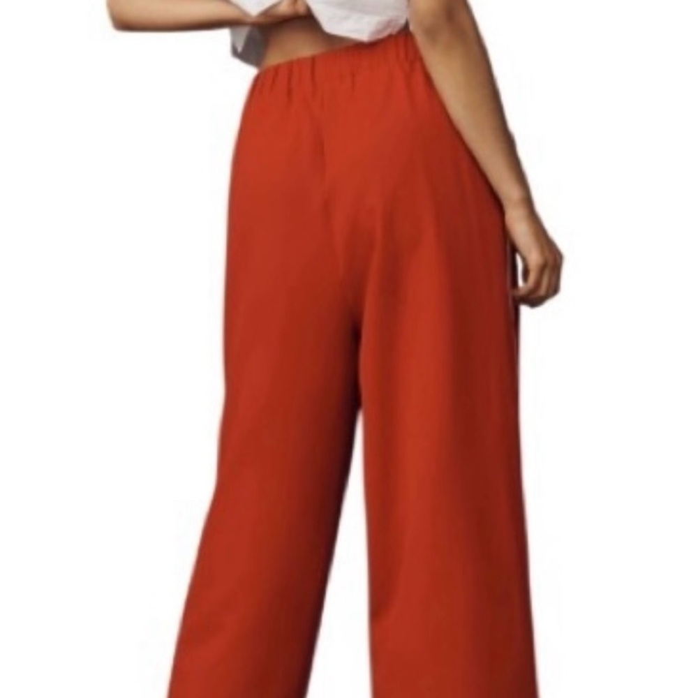 NWT Maeve Wide Leg Pull- On Track Pants Red Size XL But Fits More Like XXL - Picture 2 of 6